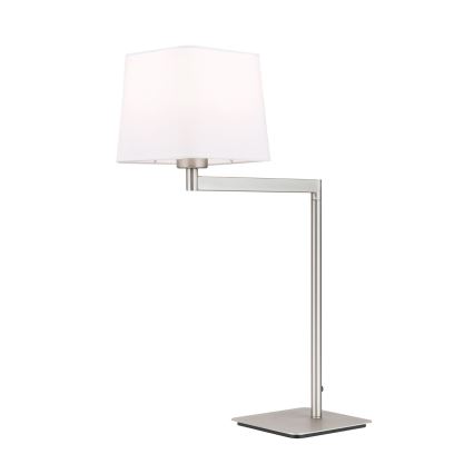 Stolna lampa CARLTON 1xE27/40W/230V bijela/mat krom