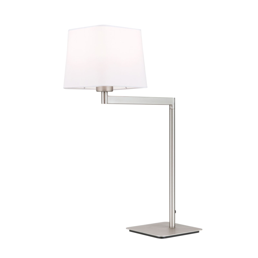 Stolna lampa CARLTON 1xE27/40W/230V bijela/mat krom