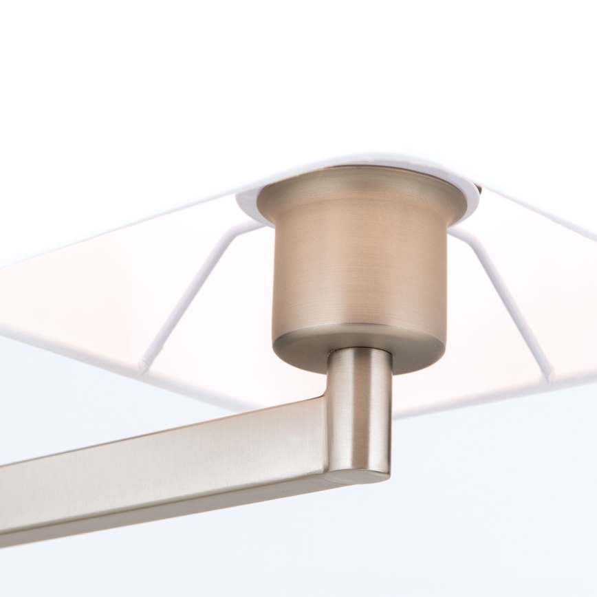 Stolna lampa CARLTON 1xE27/40W/230V bijela/mat krom
