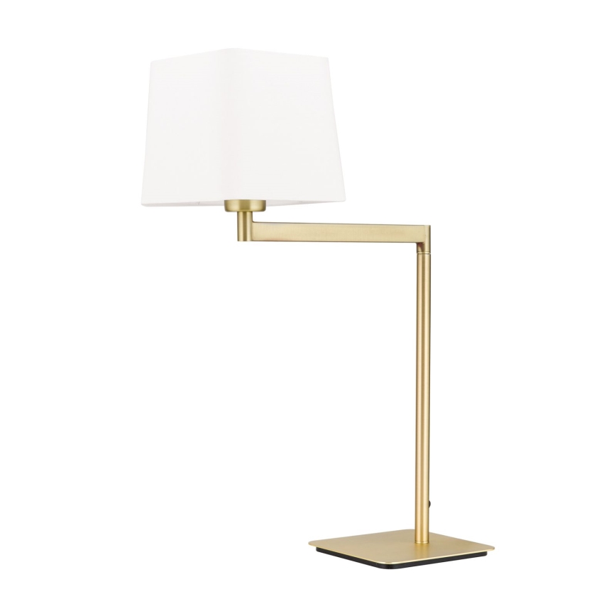 Stolna lampa CARLTON 1xE27/40W/230V bijela/zlatna