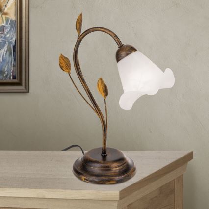 Stolna lampa SISI 1xE14/40W/230V bronca/patina