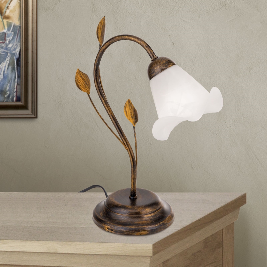 Stolna lampa SISI 1xE14/40W/230V bronca/patina
