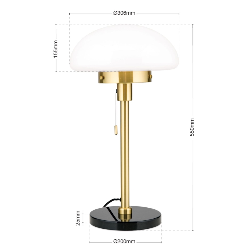 Stolna lampa SPARTA 1xE27/40W/230V zlatna/crna