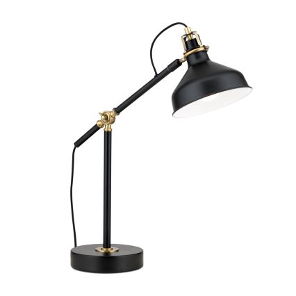 Stolna lampa SCHILLER 1xE27/40W/230V crna/bronca