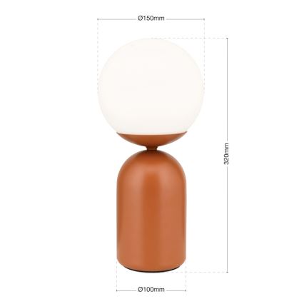 Stolna lampa STANLEY 1xE14/25W/230V keramika/smeđa