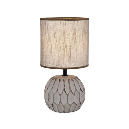 Stolna lampa PINIA 1xE14/25W/230V keramika bež/siva