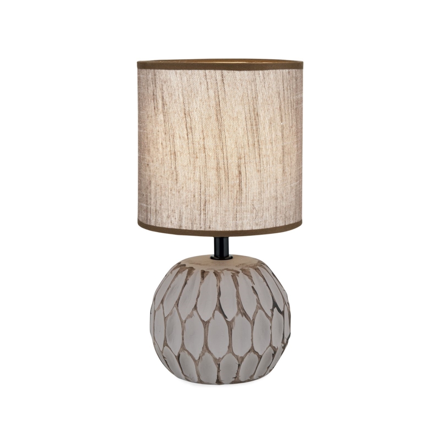 Stolna lampa PINIA 1xE14/25W/230V keramika bež/siva