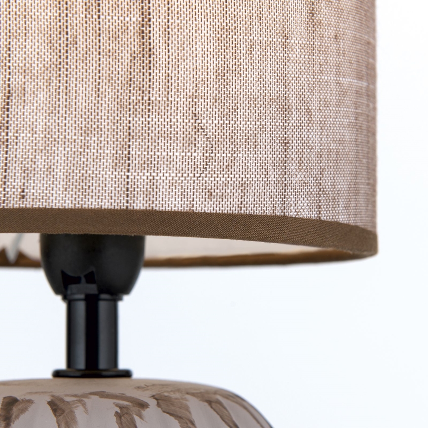 Stolna lampa PINIA 1xE14/25W/230V keramika bež/siva