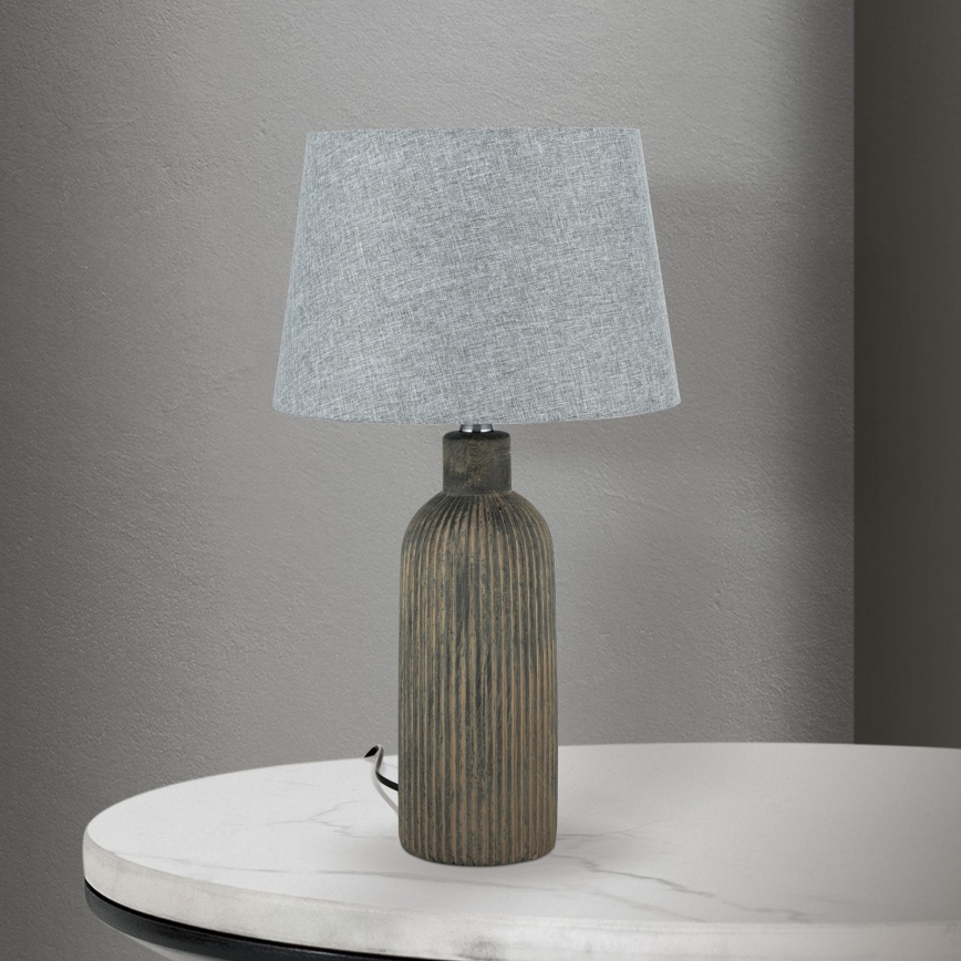 Stolna lampa ORCHID 1xE27/40W/230V keramika smeđa/siva