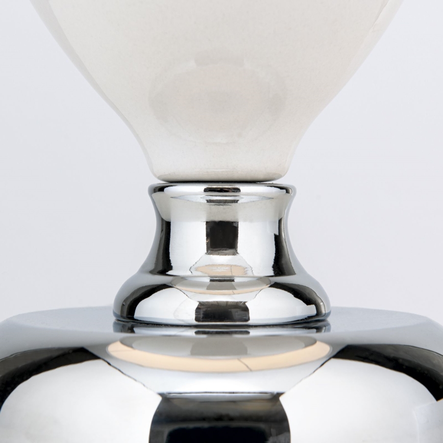 Stolna lampa OVUM 1xE27/40W/230V 48 cm keramika bijela/sjajni krom
