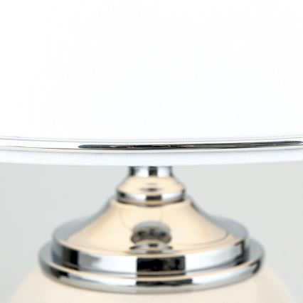 Stolna lampa OVUM 1xE27/40W/230V 48 cm keramika bijela/sjajni krom