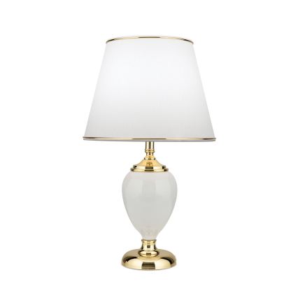 Stolna lampa OVUM 1xE27/40W/230V 48 cm keramika bijela/zlatna