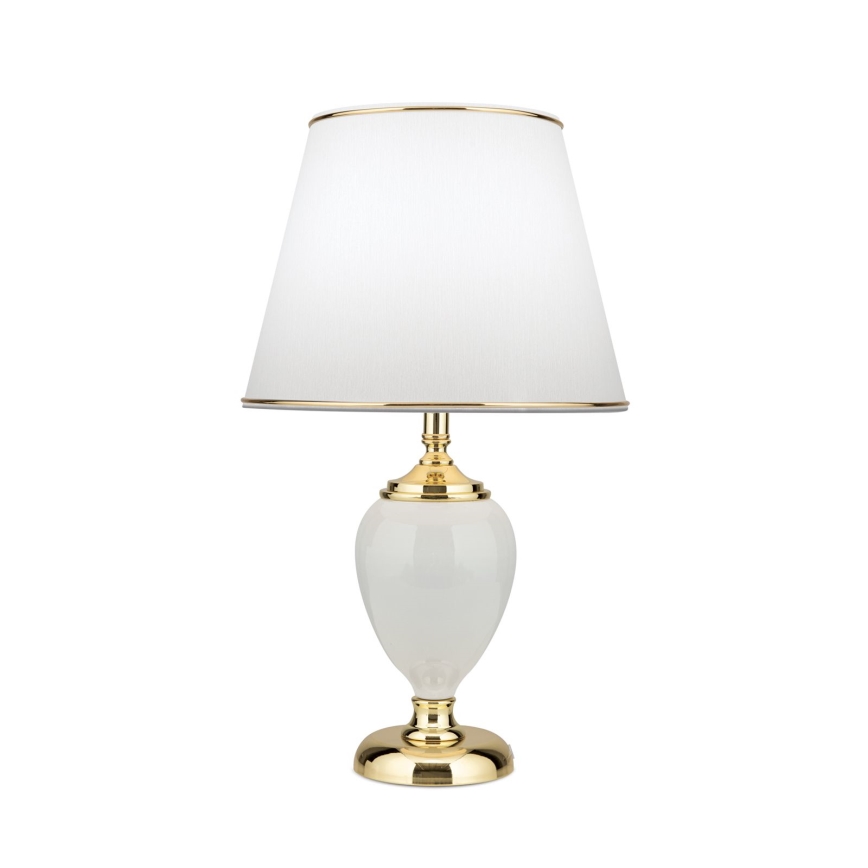 Stolna lampa OVUM 1xE27/40W/230V 48 cm keramika bijela/zlatna