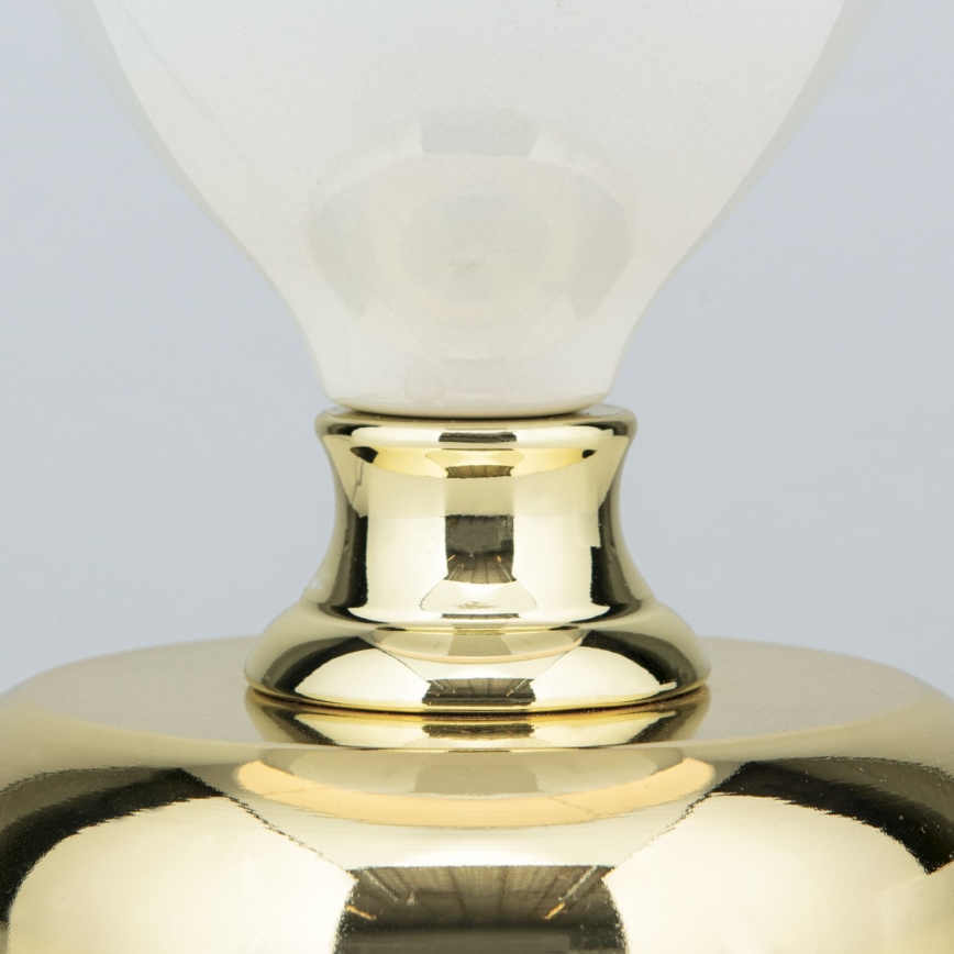 Stolna lampa OVUM 1xE27/40W/230V 48 cm keramika bijela/zlatna