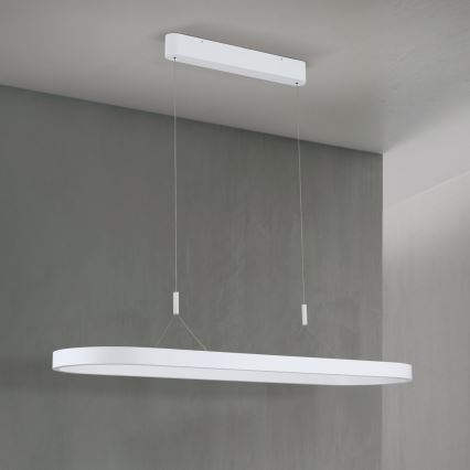 LED luster na sajli CARRARA LED/80W/230V 2700/3000/4000K bijela