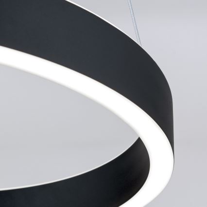 LED luster na sajli s funkcijom prigušivanja KOLK LED/40W/230V 2700/3000/4000K promjer 40 cm crna