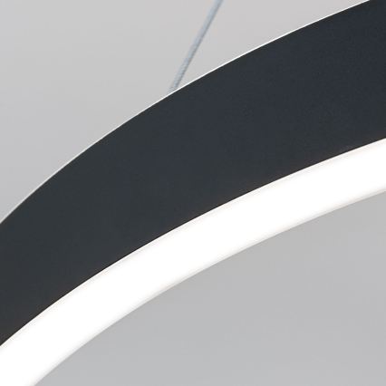 LED luster s mogućnošću prigušivanja na sajli KOLK LED/60W/230V 2700/3000/4000K Ø 60 cm crni