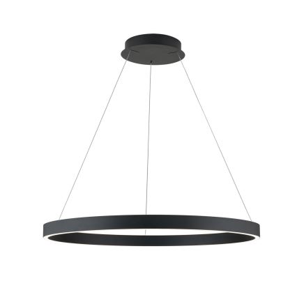 LED prigušivi luster na sajli KOLK LED/80W/230V 2700/3000/4000K Ø 80 cm crna