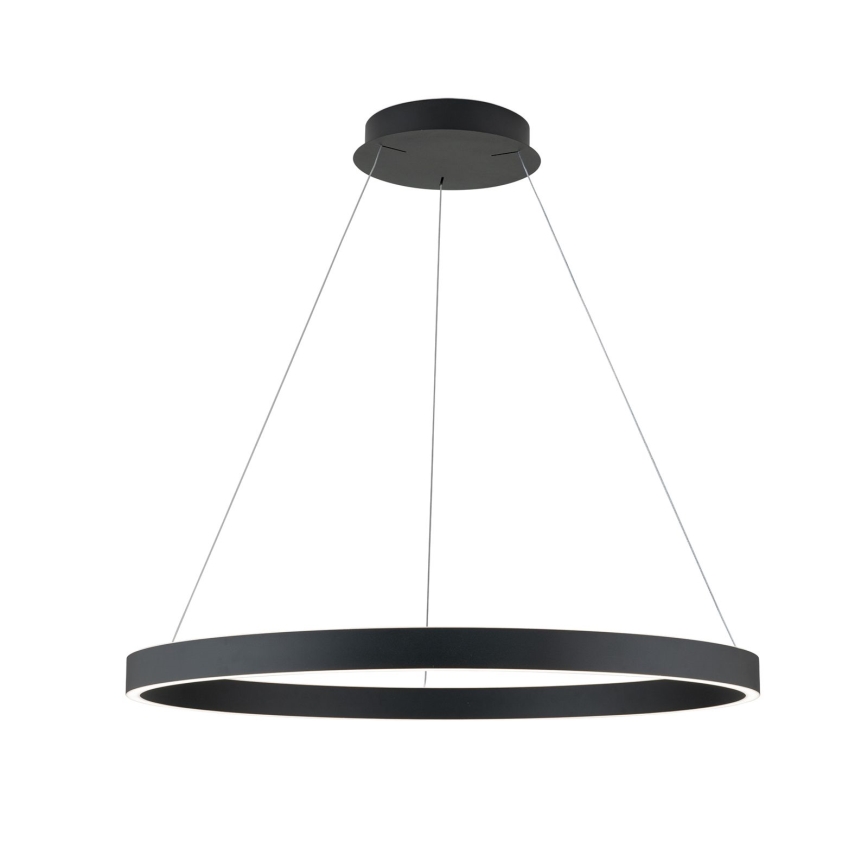 LED prigušivi luster na sajli KOLK LED/80W/230V 2700/3000/4000K Ø 80 cm crna