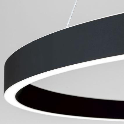 LED prigušivi luster na sajli KOLK LED/80W/230V 2700/3000/4000K Ø 80 cm crna