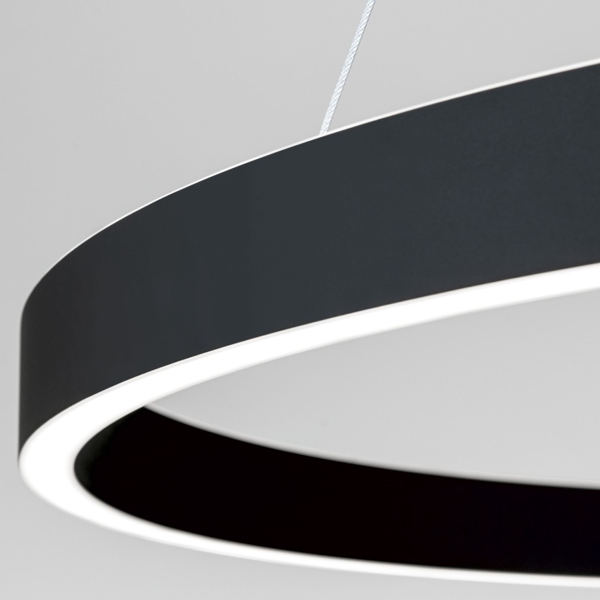 LED prigušivi luster na sajli KOLK LED/80W/230V 2700/3000/4000K Ø 80 cm crna