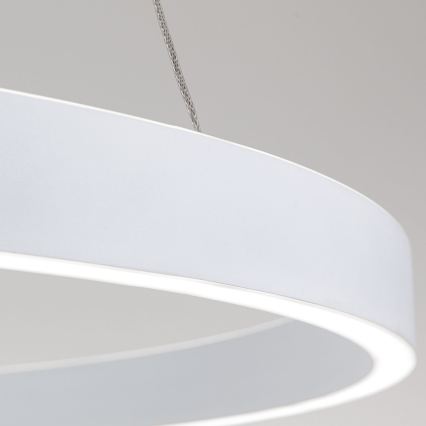 LED luster na sajli s mogućnošću prigušivanja KOLK LED/80W/230V 2700/3000/4000K Ø 80 cm bijela