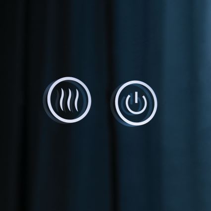 LED kupaonsko zidno ogledalo s integriranim grijačem i pozadinskim LED osvjetljenjem FOCUS 27W/230V 3000/4200/6000K promjer 80 cm IP44