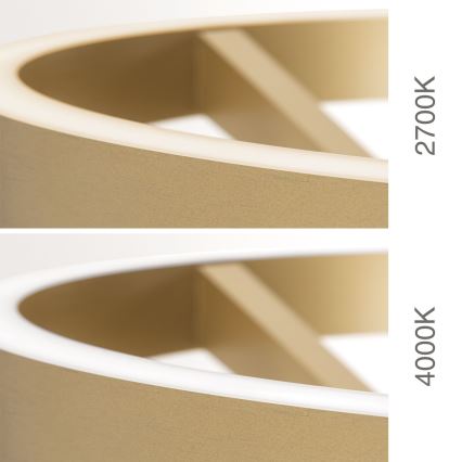 LED podna lampa s prigušivanjem KOLK LED/40W/230V 2700/4000K zlatna