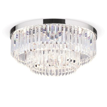 LED Prigušiva kristalna stropna svjetiljka PRISM LED/80W/230V pr. 55 cm sjajni krom