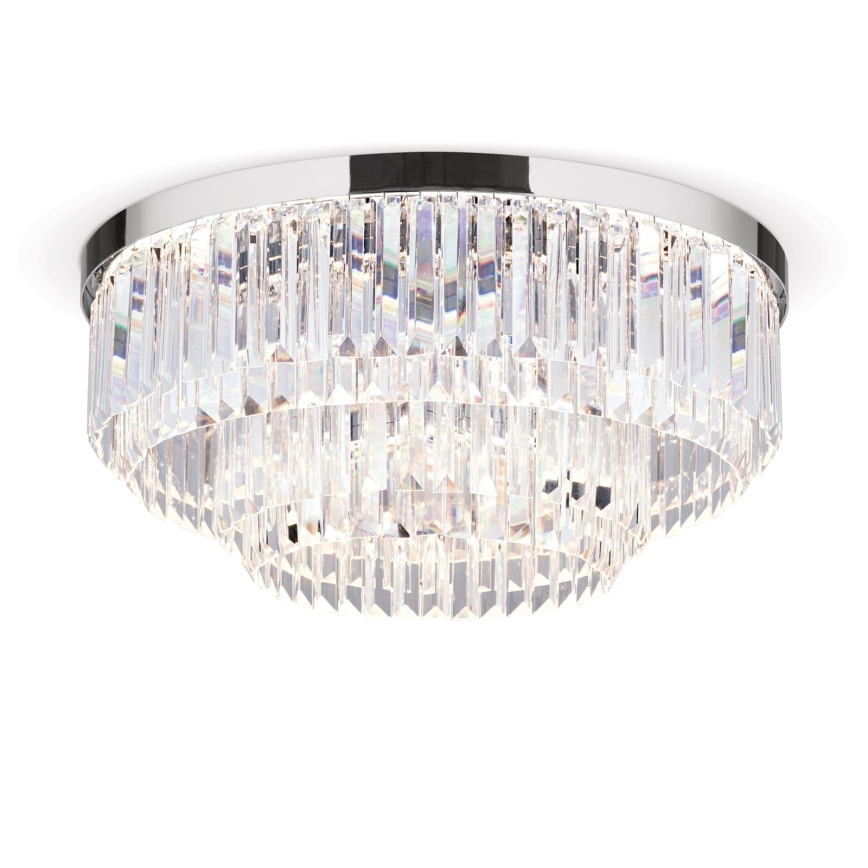 LED Prigušiva kristalna stropna svjetiljka PRISM LED/80W/230V pr. 55 cm sjajni krom