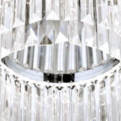 LED Prigušiva kristalna stropna svjetiljka PRISM LED/80W/230V pr. 55 cm sjajni krom