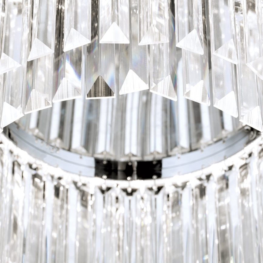 LED Prigušiva kristalna stropna svjetiljka PRISM LED/80W/230V pr. 55 cm sjajni krom