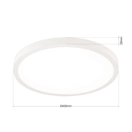 LED stropna svjetiljka s prigušivanjem DISC LED/30W/230V 2700/3000/4000K promjer 40 cm bijela