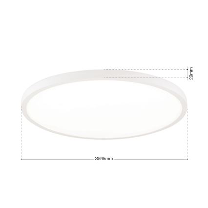 LED stropno svjetlo DISC s mogućnošću prigušivanja LED/46W/230V 2700/3000/4000K pr. 60 cm bijela