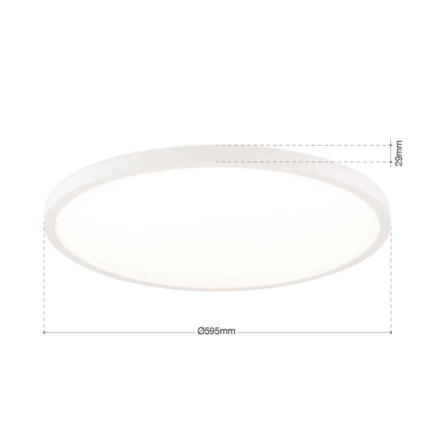 LED stropno svjetlo DISC s mogućnošću prigušivanja LED/46W/230V 2700/3000/4000K pr. 60 cm bijela