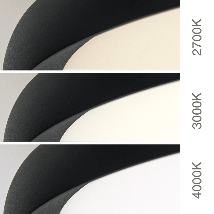 LED stropna svjetiljka KANT LED/30W/230V 2700/3000/4000K, promjer 40 cm, crna