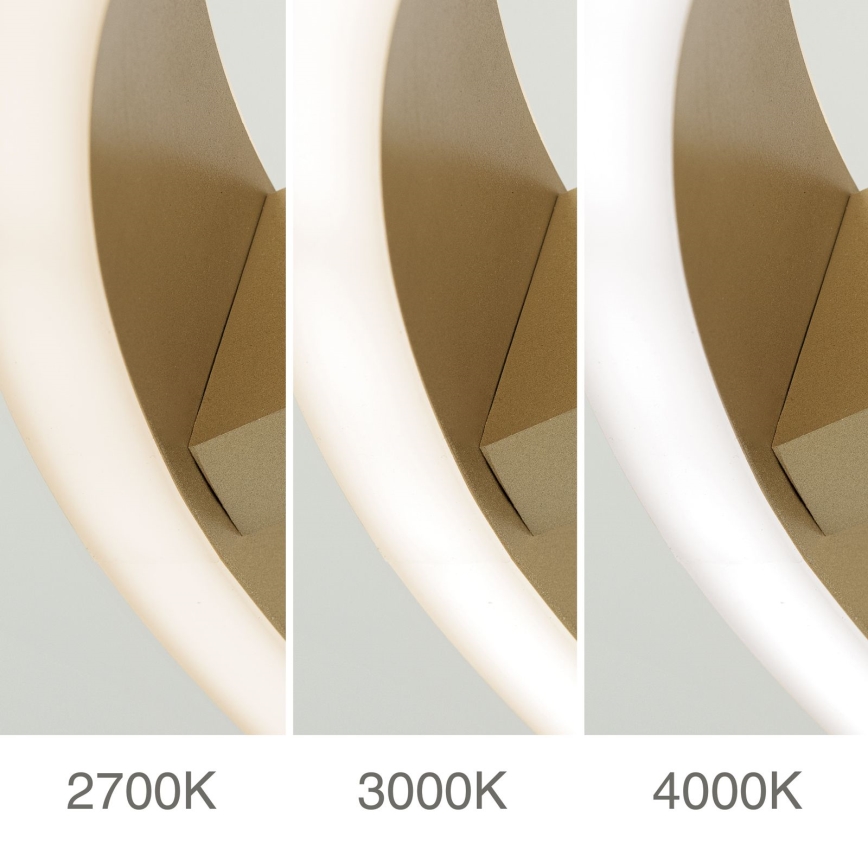 LED stropna svjetiljka KOLK LED/40W/230V 2700/3000/4000K Ø 40 cm zlatna