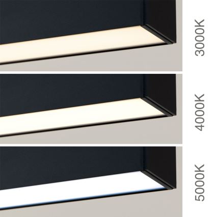 LED stropna/ovjesna svjetiljka 2u1 PALKKI LED/38W/230V 3000/4000/5000K crna