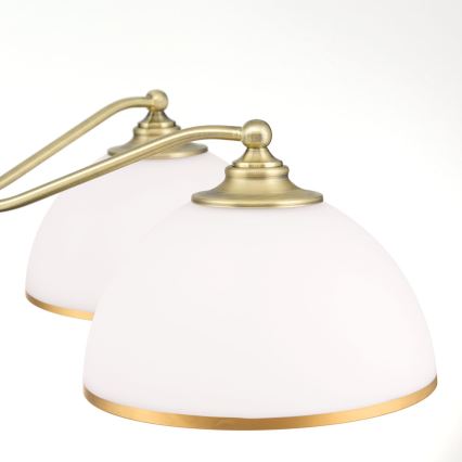 Luster na lancu OLD LAMP 5xE27/40W/230V pr. 75 cm bijela/mesing