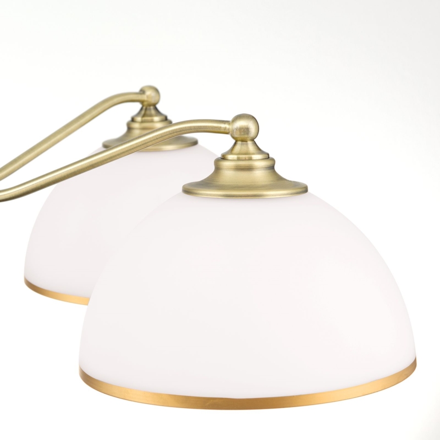 Luster na lancu OLD LAMP 5xE27/40W/230V pr. 75 cm bijela/mesing