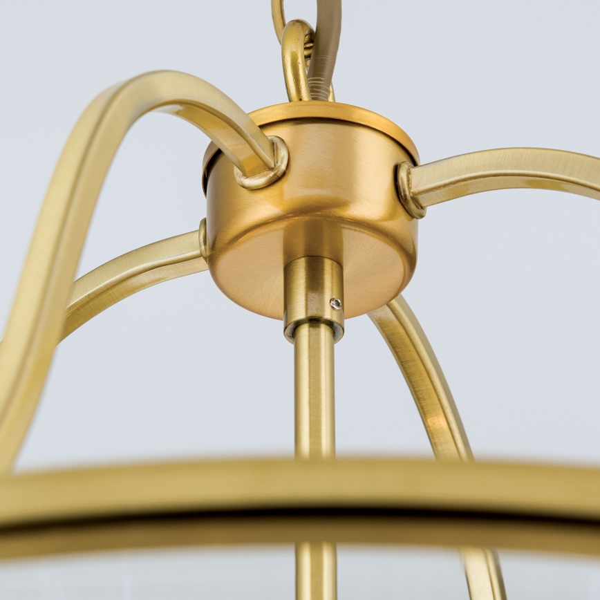 Luster na lancu BRUNO 6xE14/40W/230V ø 43 cm zlatna