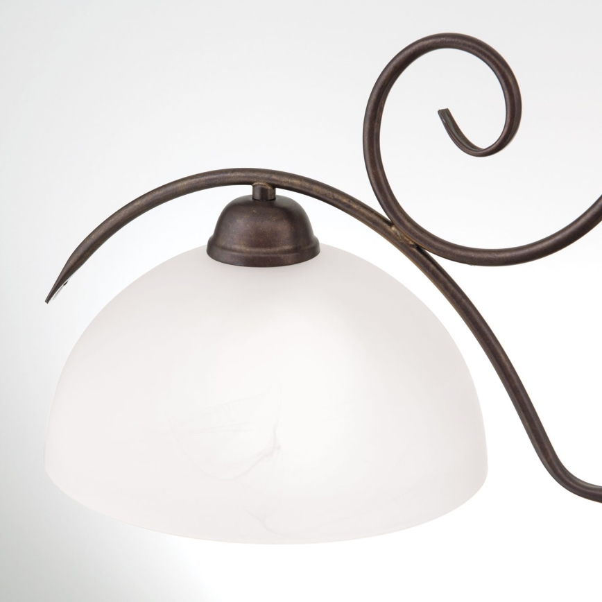 Luster na lancu RULA 2xE27/40W/230V bijela/bronza