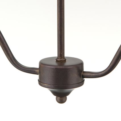 Luster na lancu RULA 2xE27/40W/230V bijela/bronza