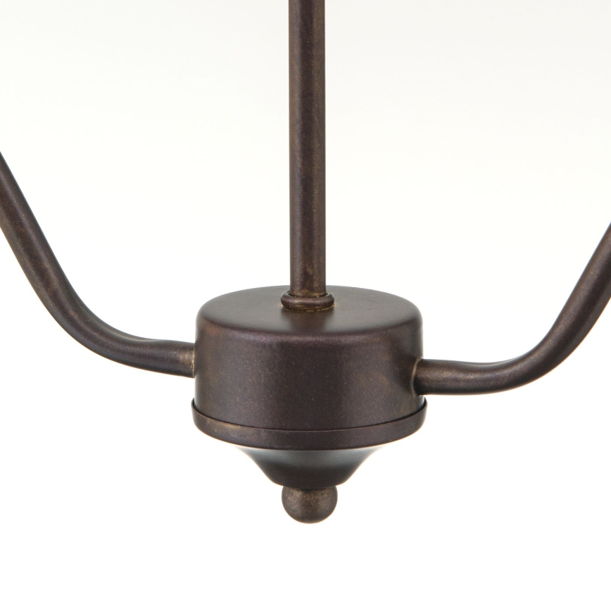 Luster na lancu RULA 2xE27/40W/230V bijela/bronza