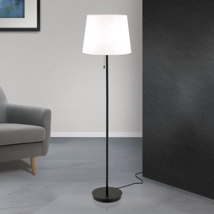 Podna lampa LUDWIG 1xE27/40W/230V bijela/crna