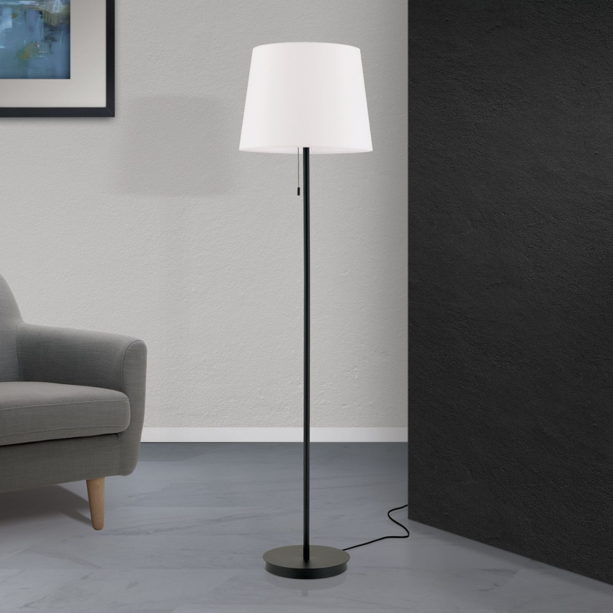 Podna lampa LUDWIG 1xE27/40W/230V bijela/crna