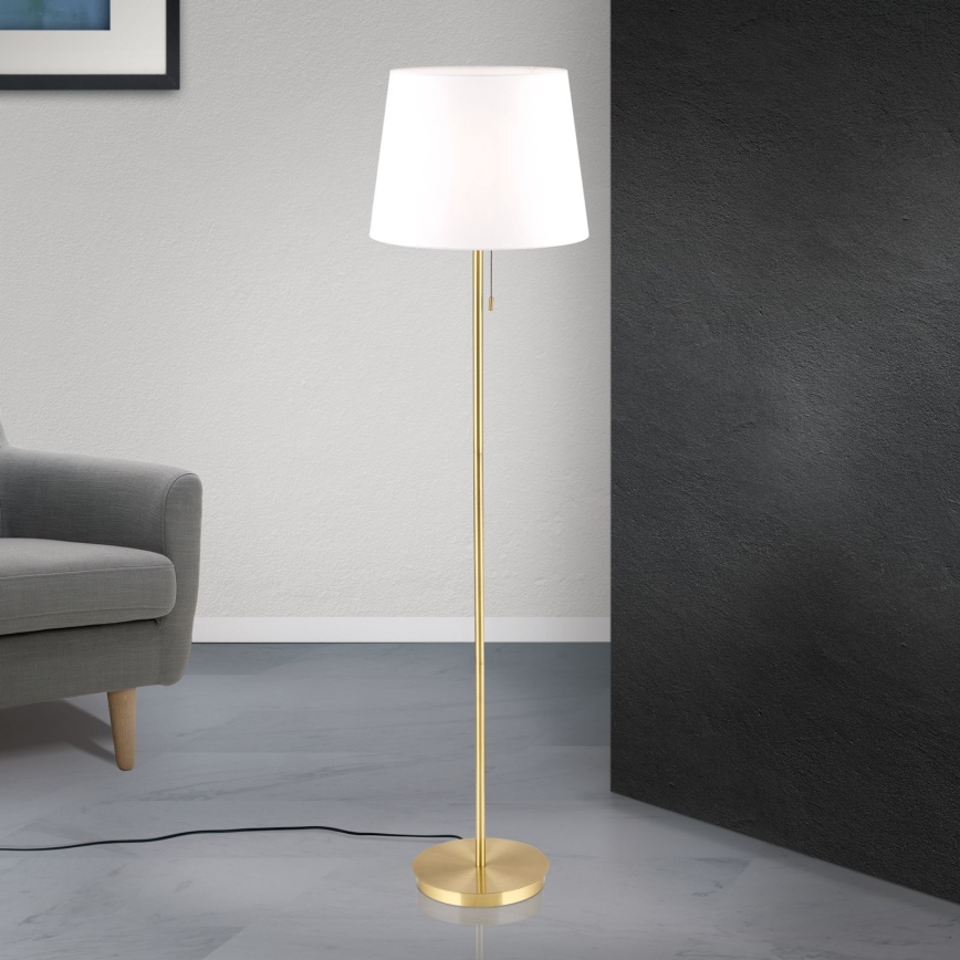 Podna lampa LUDWIG 1xE27/40W/230V bijela/zlatna