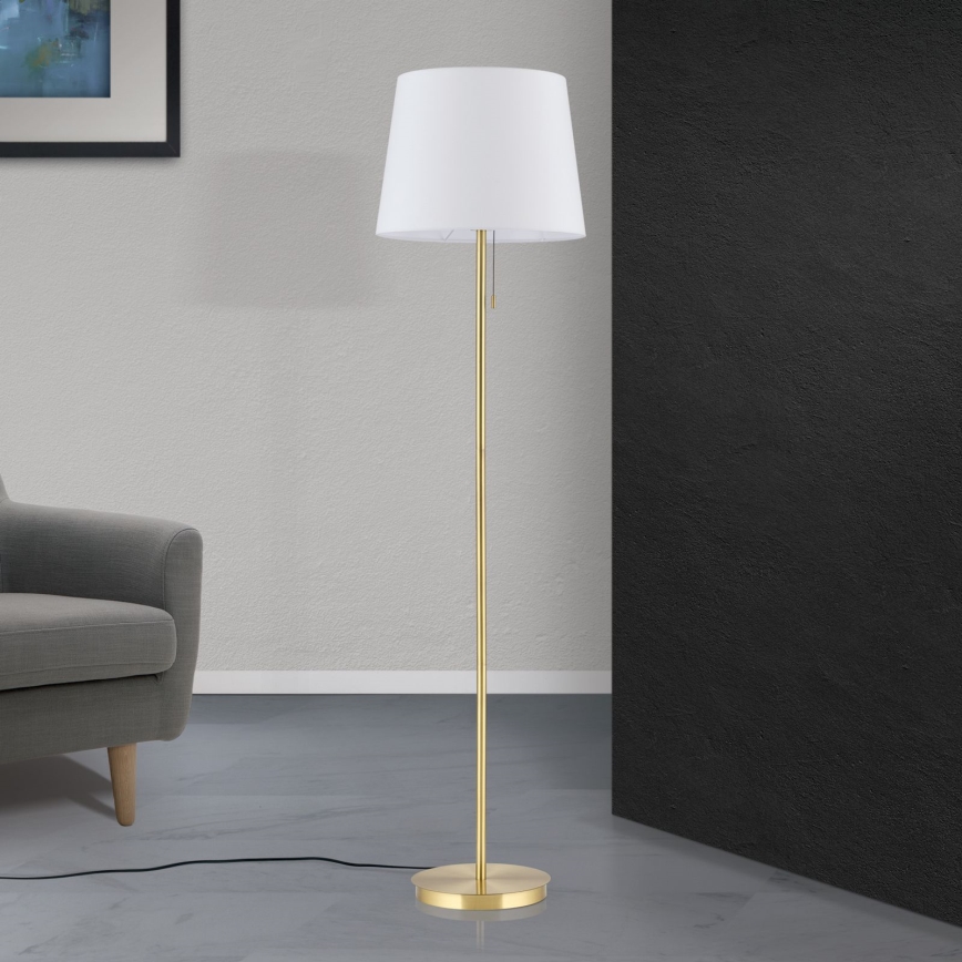 Podna lampa LUDWIG 1xE27/40W/230V bijela/zlatna