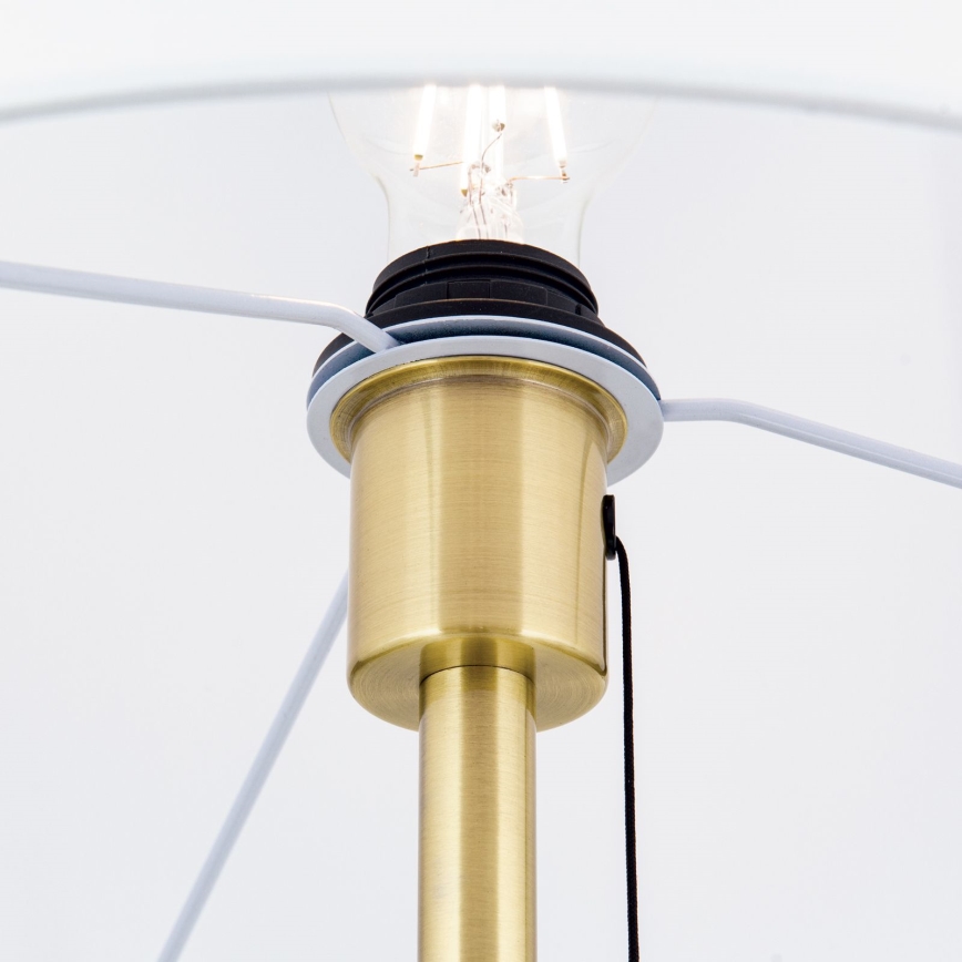 Podna lampa LUDWIG 1xE27/40W/230V bijela/zlatna