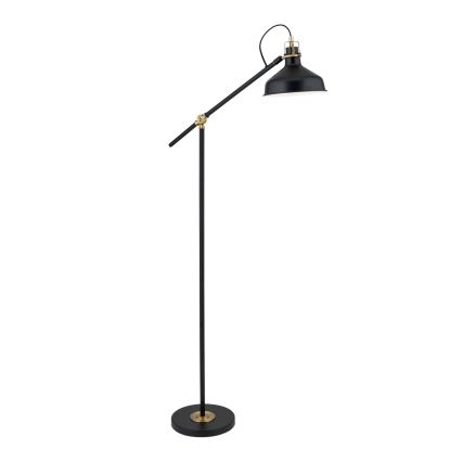 Podna lampa SCHILLER 1xE27/40W/230V crna/bronca